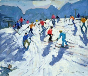 Busy Ski Slope, Lofer